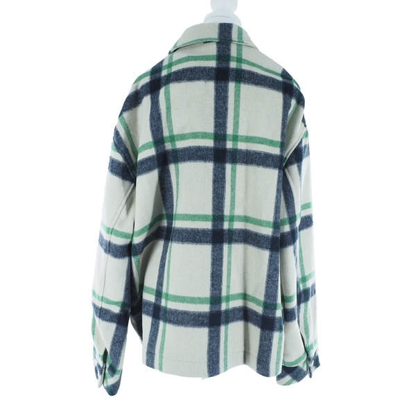 ASOS Men's WHITE Wool Mix Coat in Check - Picture 5 of 9